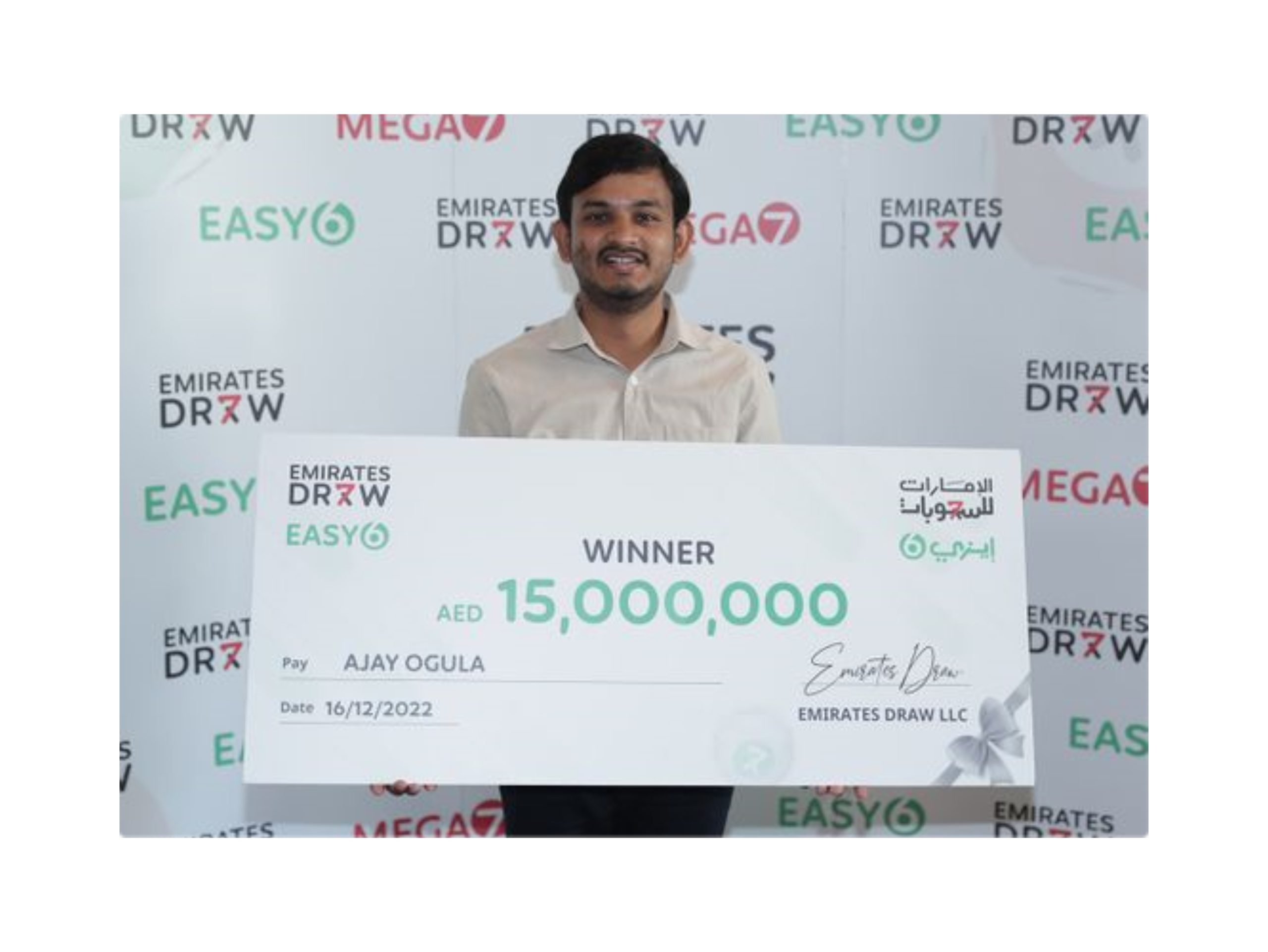 Dubai Indian driver wins Rs 33 crore lottery prize in Emirates Draw