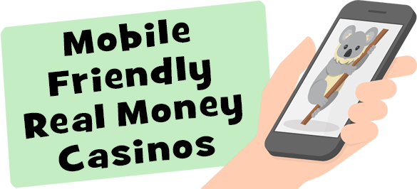 Mobile phone showing mobile frienliness online casinos