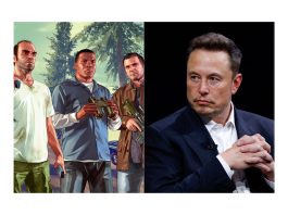 GTA 5 Grand Theft Auto and Elon Musk collage