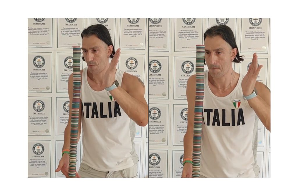 Italy man poker chips world record